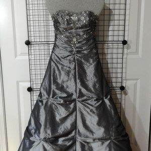 NWT*  Beautiful Formal Gown with beading and Petticoat.